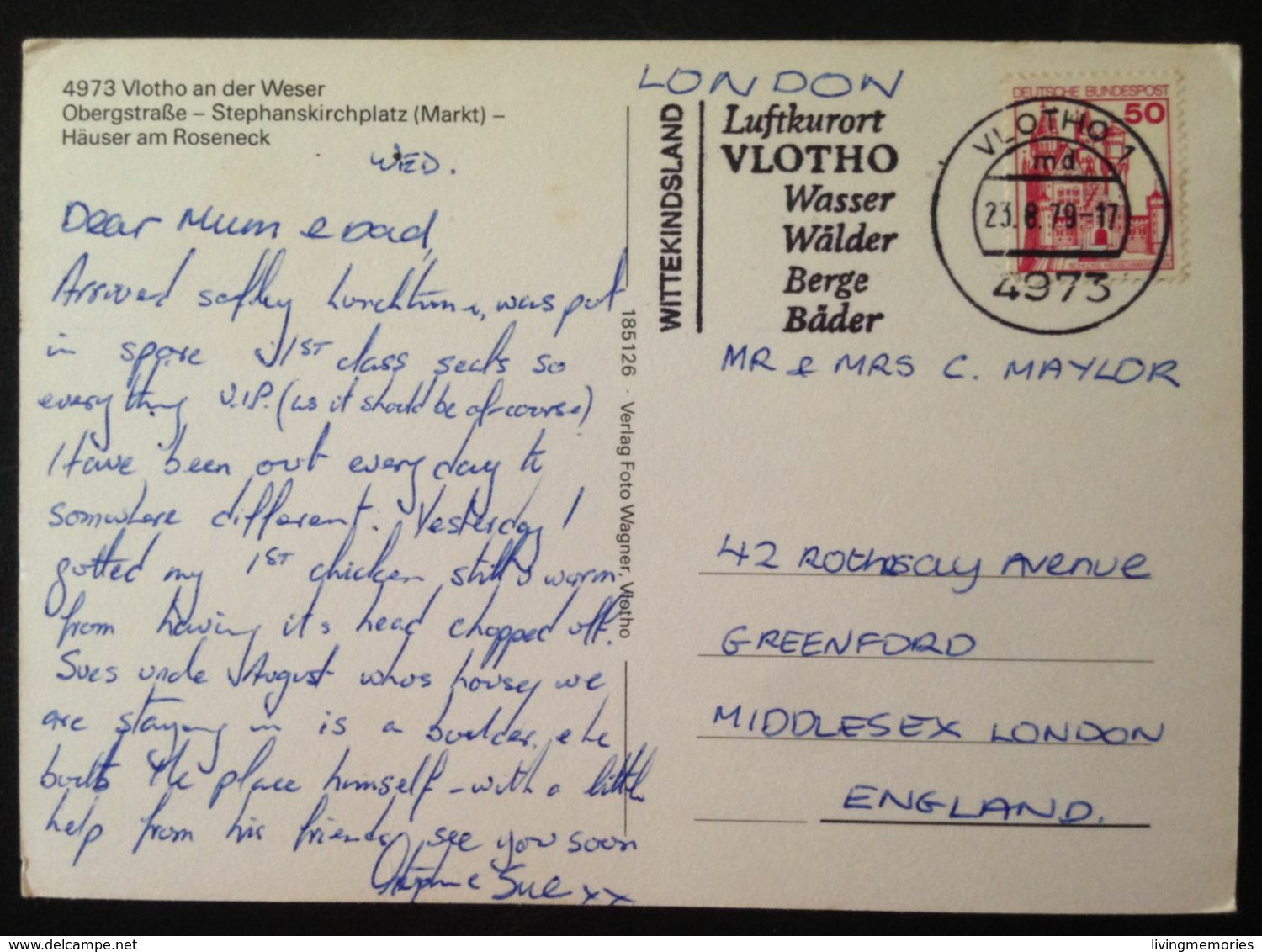 Germany, Circulated And Stamped Postcard, « VLOTHO », Multi Views, 1979 - Vlotho