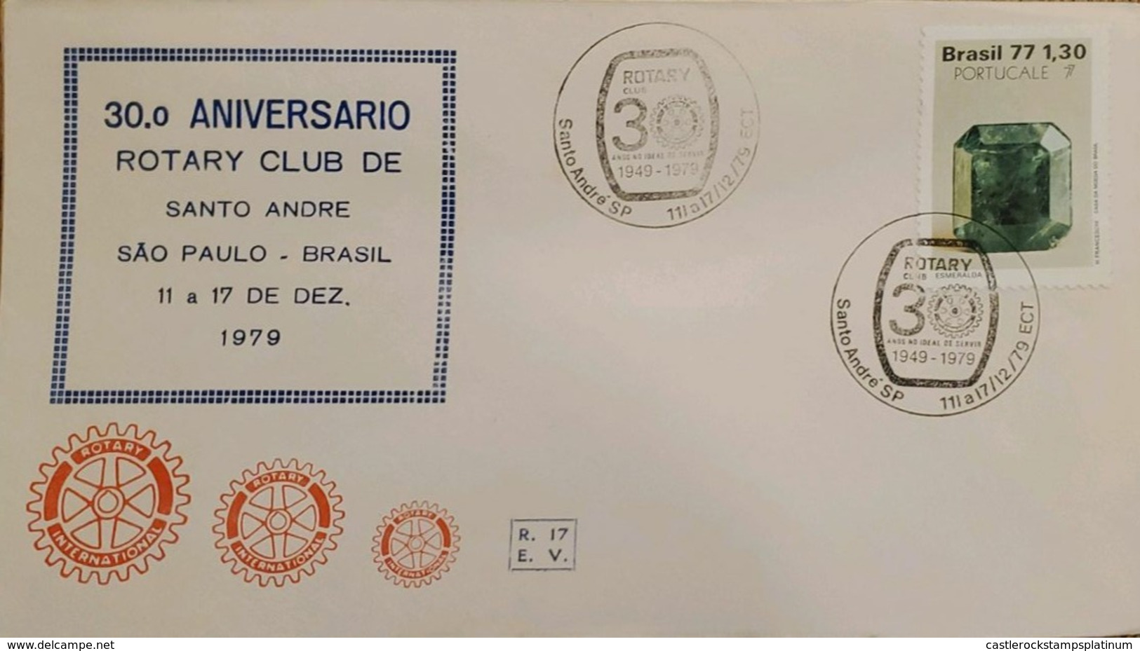 A) 1977, BRAZIL, 30 ANNIVERSARY ROTARY CLUB OF SANTO ANDRE, ECT - Sonstige & Ohne Zuordnung