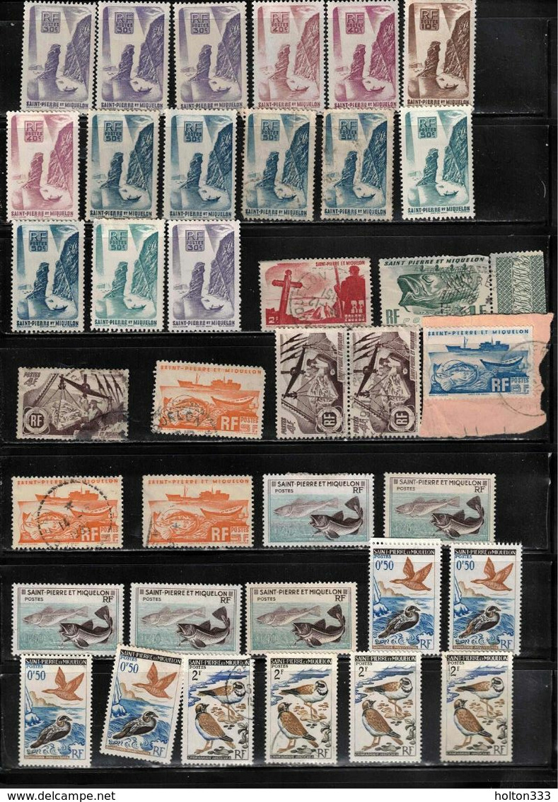 ST PIERRE & MIQUELON Collection Of MH & Used - Duplication Some Faults CV $75+ - Collections, Lots & Séries