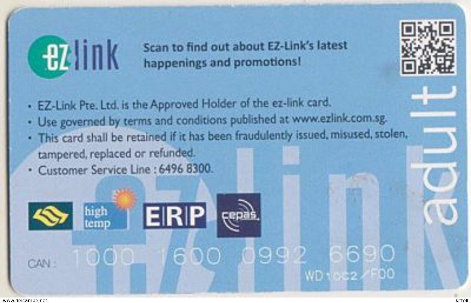 Singapore Transport Card Subway Train Bus Ticket Ezlink Used - World