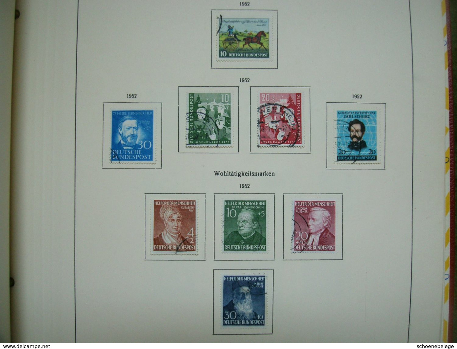 A6781) Bund Sammlung 1949-1990 */**/o/Briefstück im ABRIA-Schraubvordruckalbum