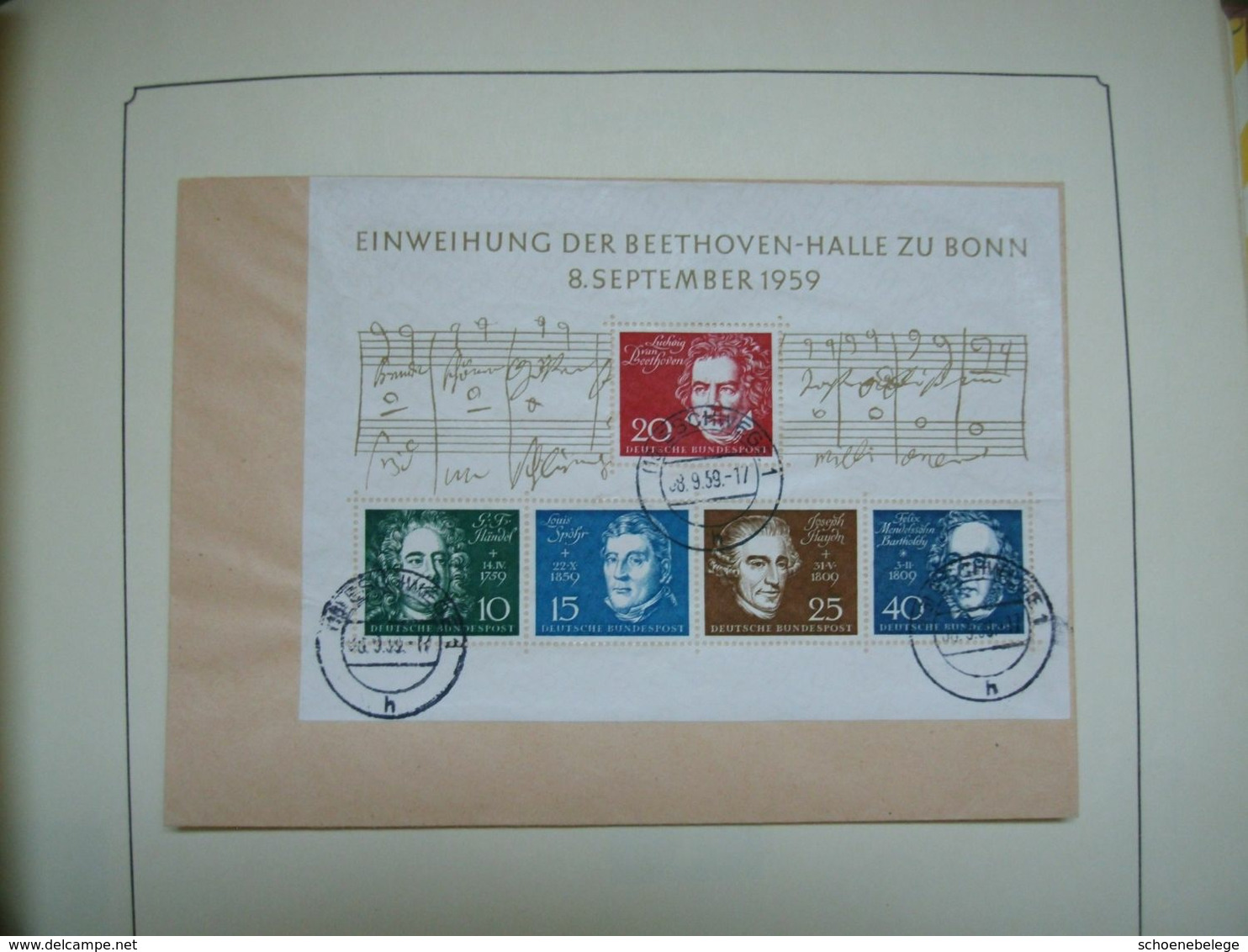 A6781) Bund Sammlung 1949-1990 */**/o/Briefstück im ABRIA-Schraubvordruckalbum