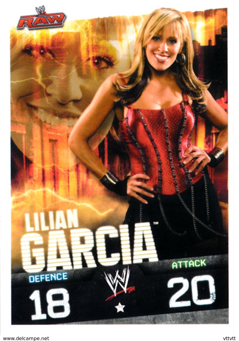 Wrestling, Catch : LILIAN GARCIA (RAW, 2008), Topps, Slam, Attax, Evolution, Trading Card Game, 2 Scans, TBE - Trading Cards