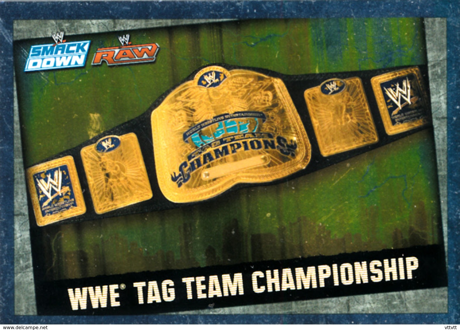 Wrestling, Catch : WWE TAG TEAM CHAMPIONSHIP (2008), Topps, Slam, Attax, Evolution, Trading Card Game, 2 Scans, TBE - Trading Cards