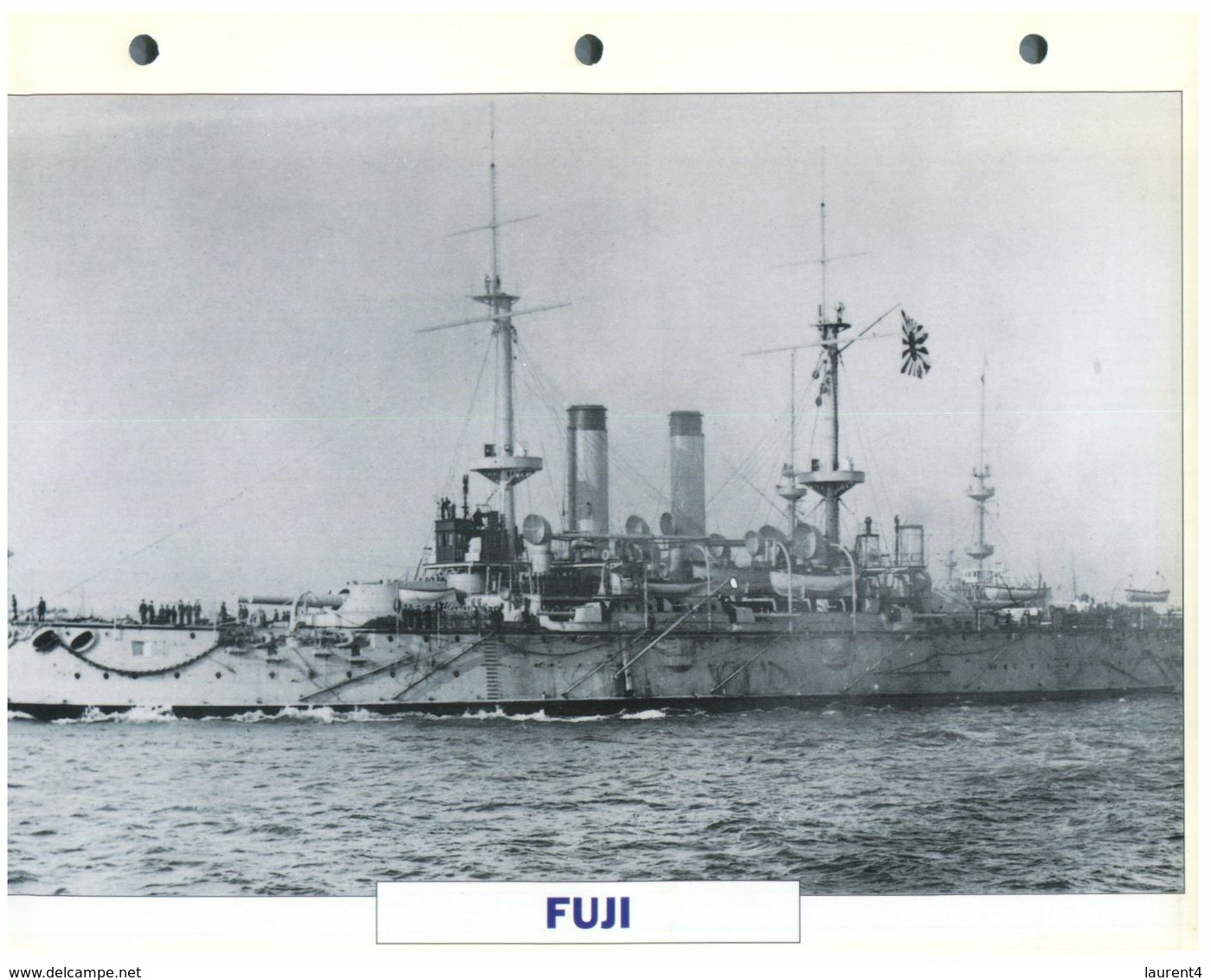 (25 X 19 Cm) (10-9-2020) - N - Photo And Info Sheet On Warship - Japan Navy - Fuji - Bateaux
