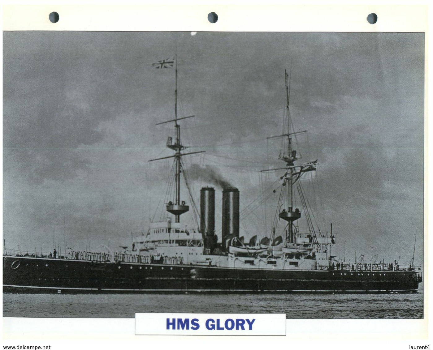 (25 X 19 Cm) (10-9-2020) - N - Photo And Info Sheet On Warship - UK Navy - HMS Glory - Bateaux