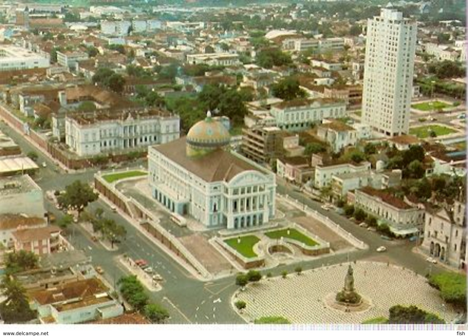 Brazil  ** & Postal, Manaus, Partial View And Amazonas Theater (8797) - Manaus