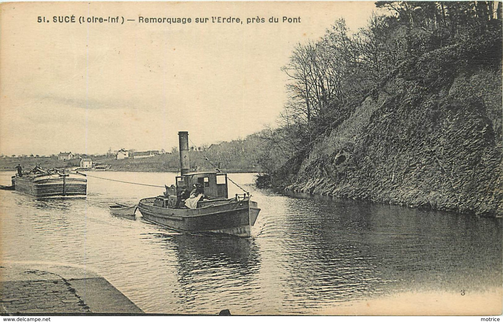 SUCE - Remoquage Sur L'Erdre, Près Du Pont (péniche Et Remorqueur) - Remorqueurs