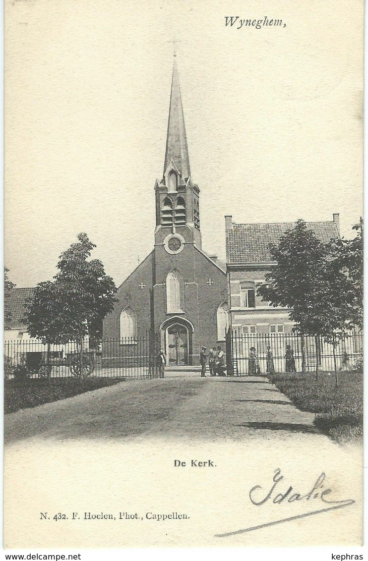 WYNEGHEN - WIJNEGEM : De Kerk - TRES RARE VARIANTE - Cachet De La Poste 1902 - Wijnegem