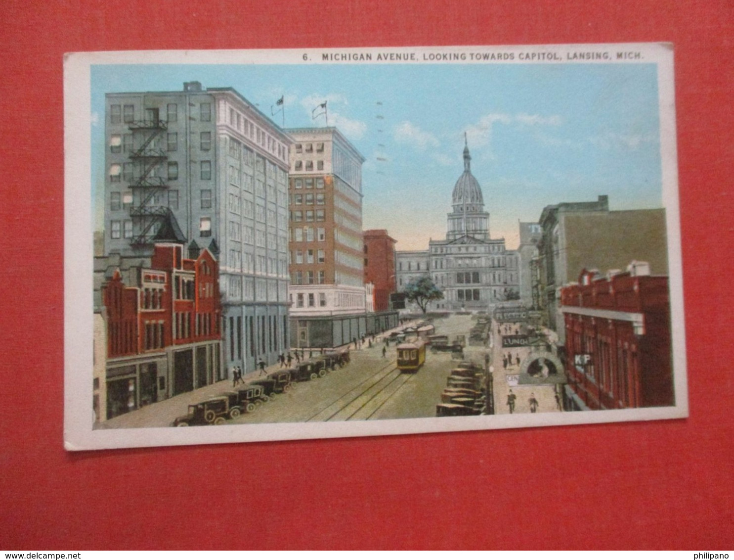 Trolley  On Michigan Avenue Michigan > Lansing    Ref  4359 - Lansing