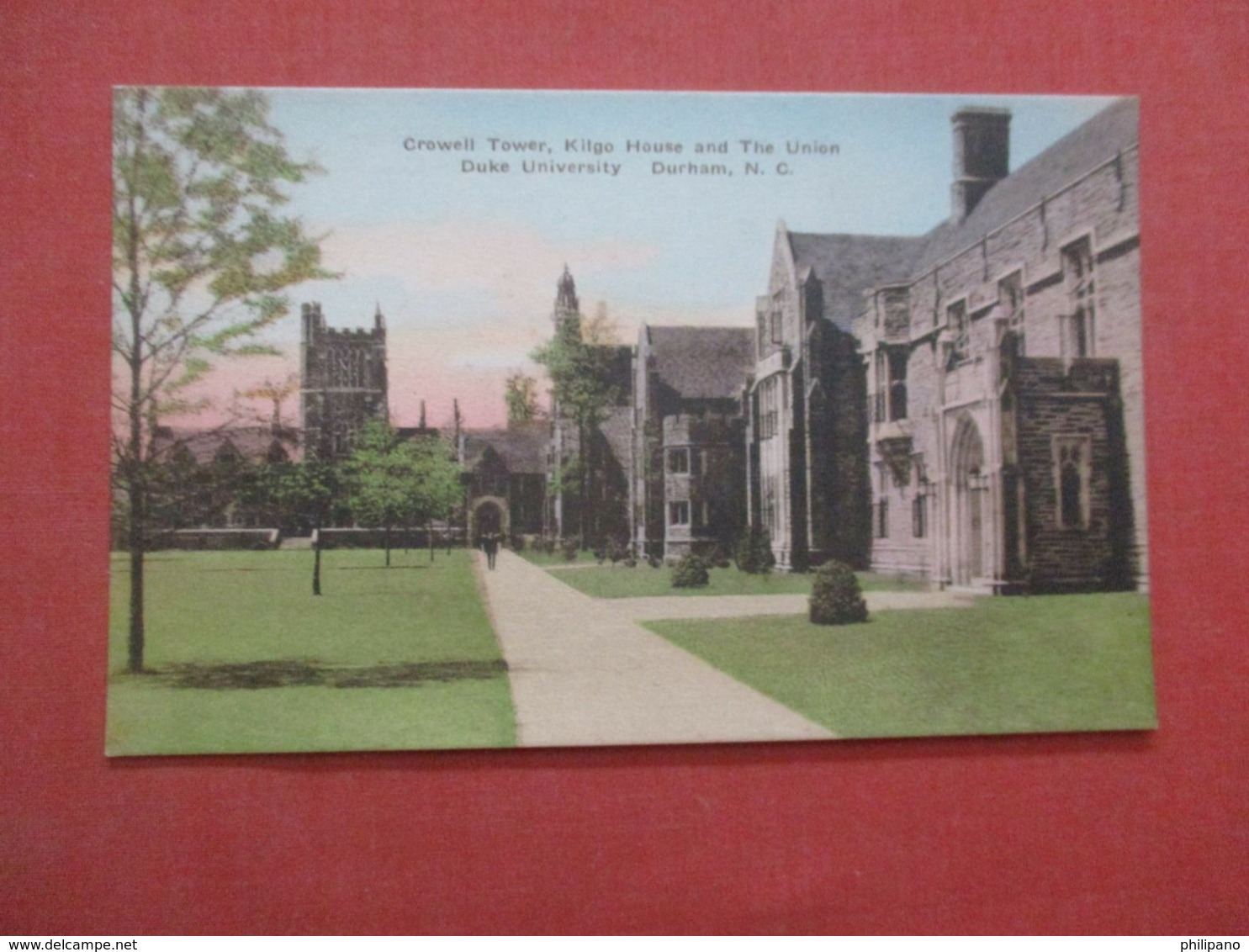 Hand Colored  ---- Duke University      Crowell Tower Kilgo House & The Uni    Durham    North Carolina        Ref  4360 - Durham