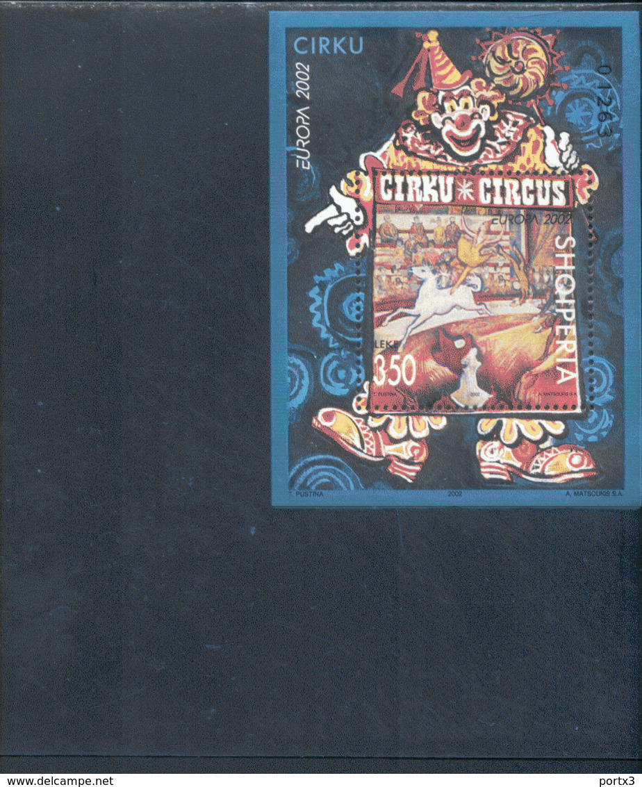 CEPT Zirkus Albanien Block 138 **  Postfrisch - 2002