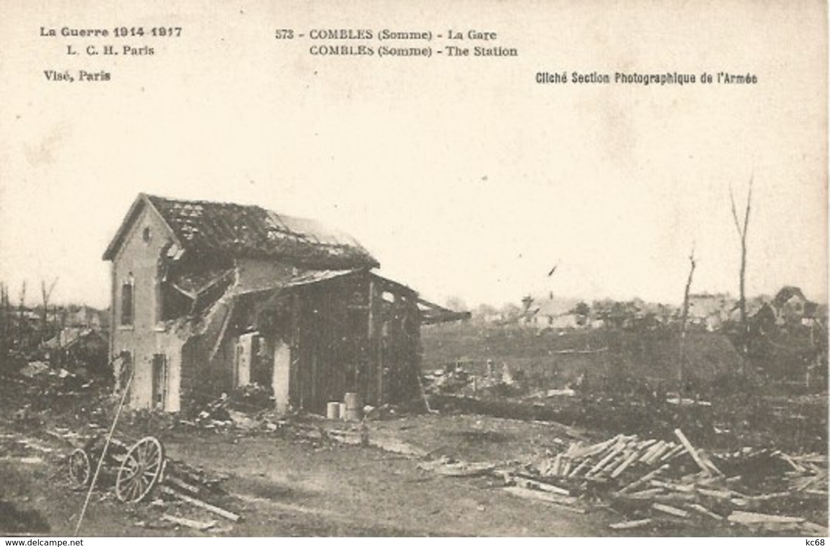 80 - COMBLES - La Gare Détruite Durant La Guerre 1914 - 1917 - Combles