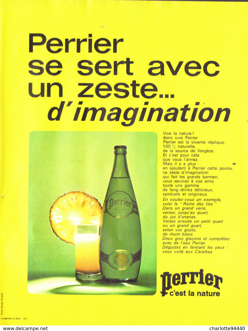 PUB  " PERRIER "    1971  ( 8 ) - Perrier