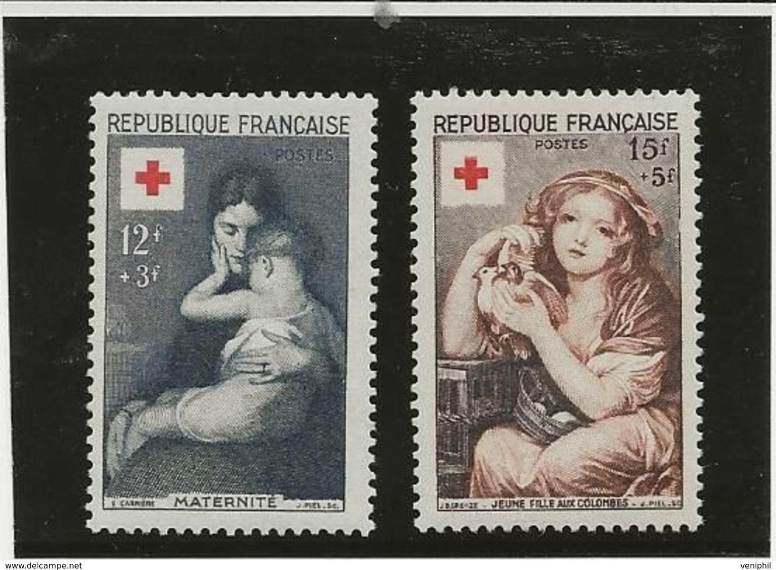 CROIX ROUGE -TIMBRES N° 1006 -1007 NEUF SANS CHARNIERE -ANNEE 1954 - COTE : 30 € - Neufs