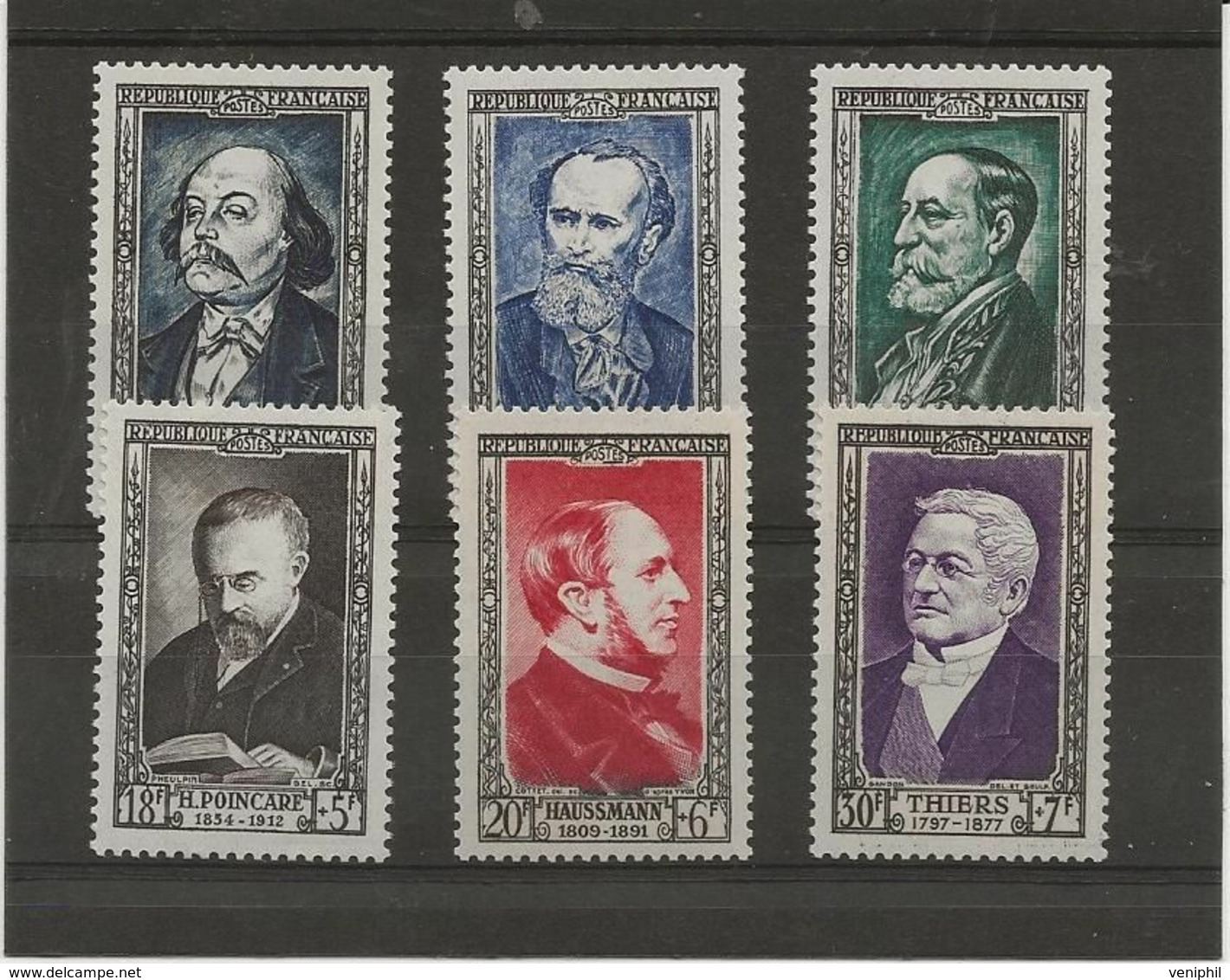 CELEBRITES -SERIE N° 930 A 935 NEUF SANS CHARNIERE -ANNEE 1952 - COTE :60€ - Unused Stamps