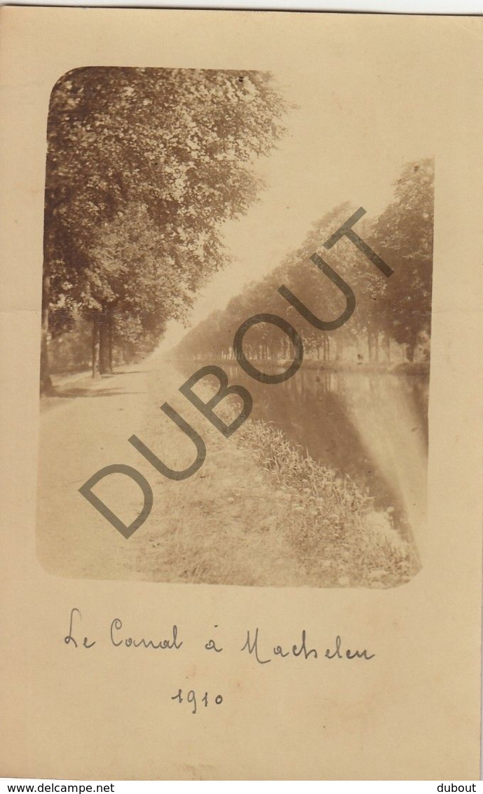 Fotokaart - Carte Photo - MACHELEN - Le Canal à Machelen 1910 (B725) - Machelen