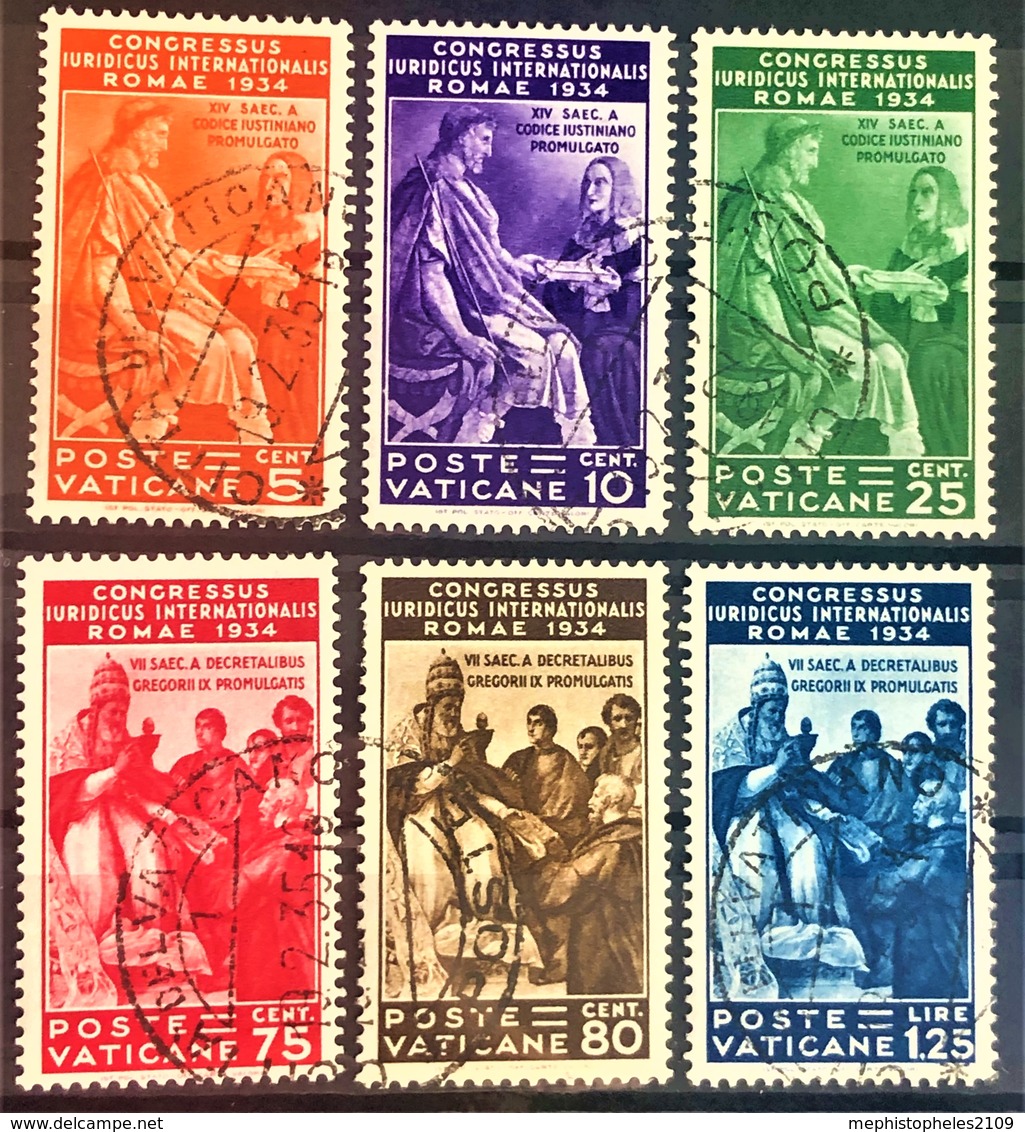 VATICANE 1935 - Canceled - Sc# 41-46 - Complete Set! - Usados