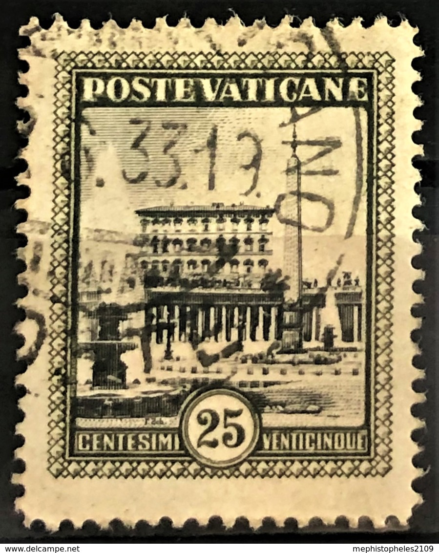 VATICANE 1933 - Canceled - Sc# 23 - 25c - Oblitérés