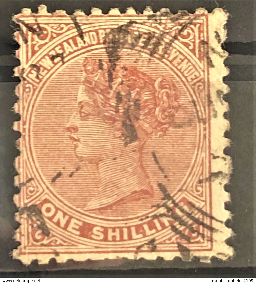NEW ZEALAND 1882 - Canceled - Sc# 67 - 1sh - Used Stamps