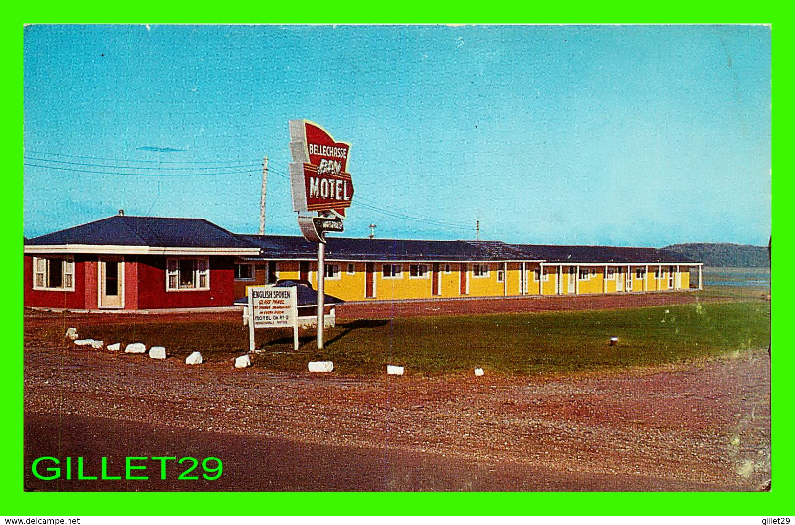 LEVIS, QUÉBEC - BELLECHASSE BAY MOTEL - CIRCULÉE EN 1962 -  W. SCHERMER - - Levis