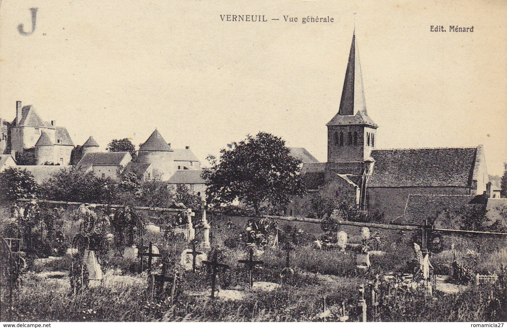 Verneuil Vue Générale, Chateau, église, Cimetière - Autres & Non Classés