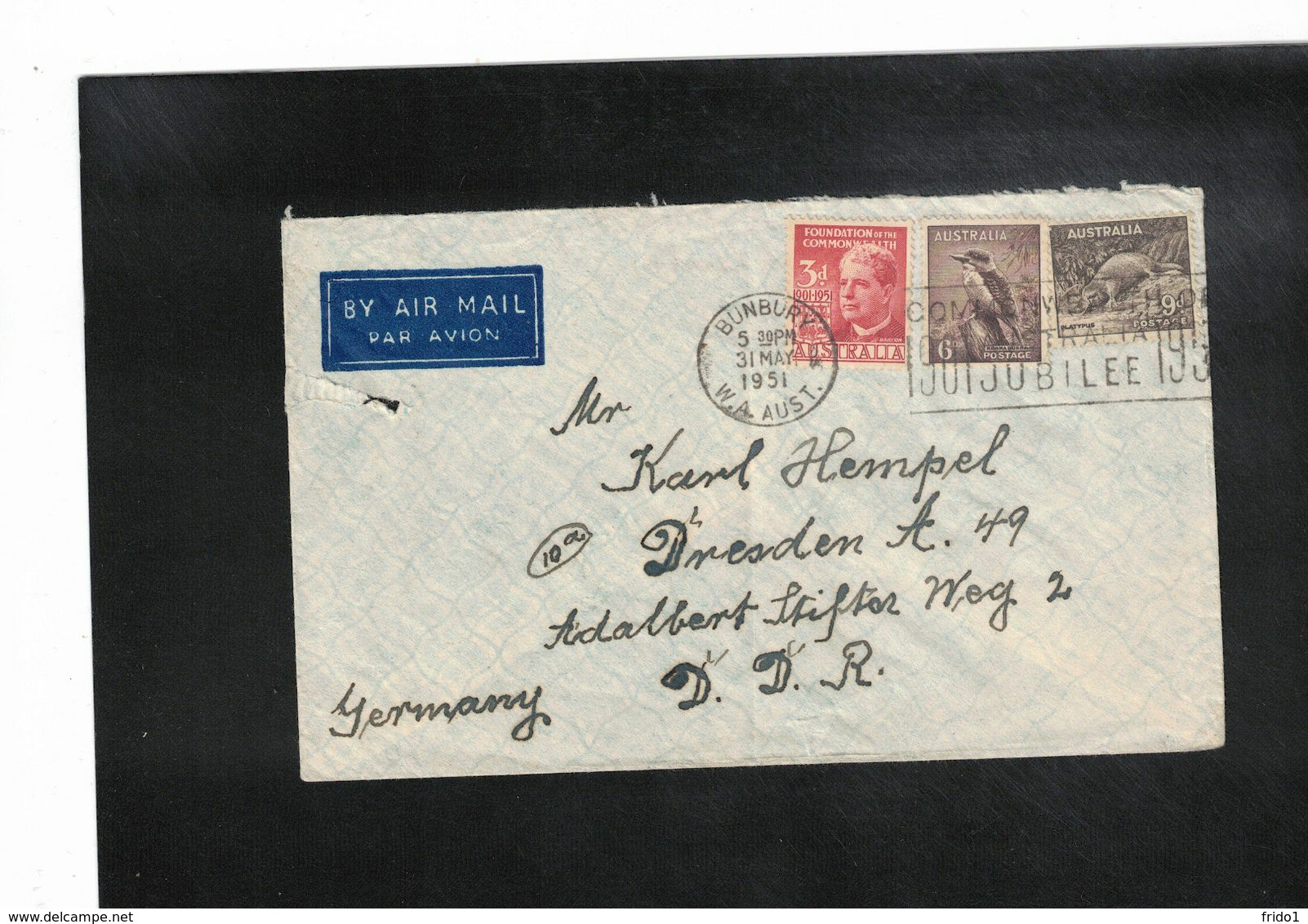 Australia 1951 Interesting Airmail Letter - Otros & Sin Clasificación