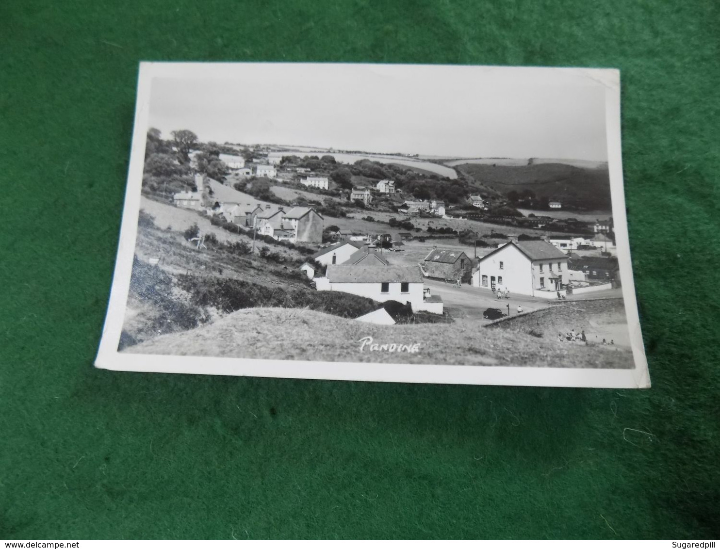 VINTAGE UK WALES: CARMARTHEN Pendine Panorama B&w 1957 Squibbs - Carmarthenshire