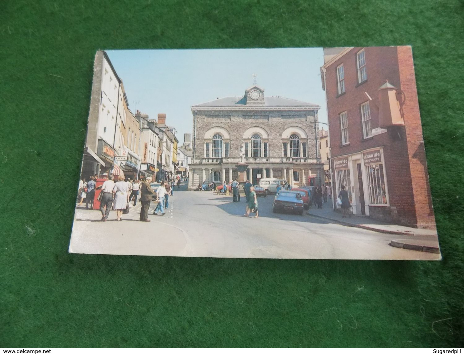 VINTAGE UK WALES: CARMARTHEN Guildhall Colour Cars Shops 1986 - Carmarthenshire