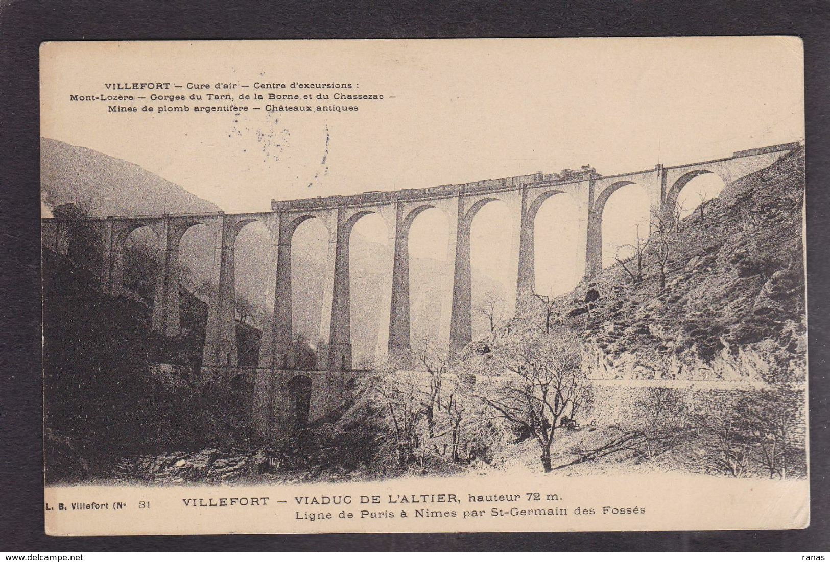 CPA Lozère 48 Villefort Circulé - Villefort