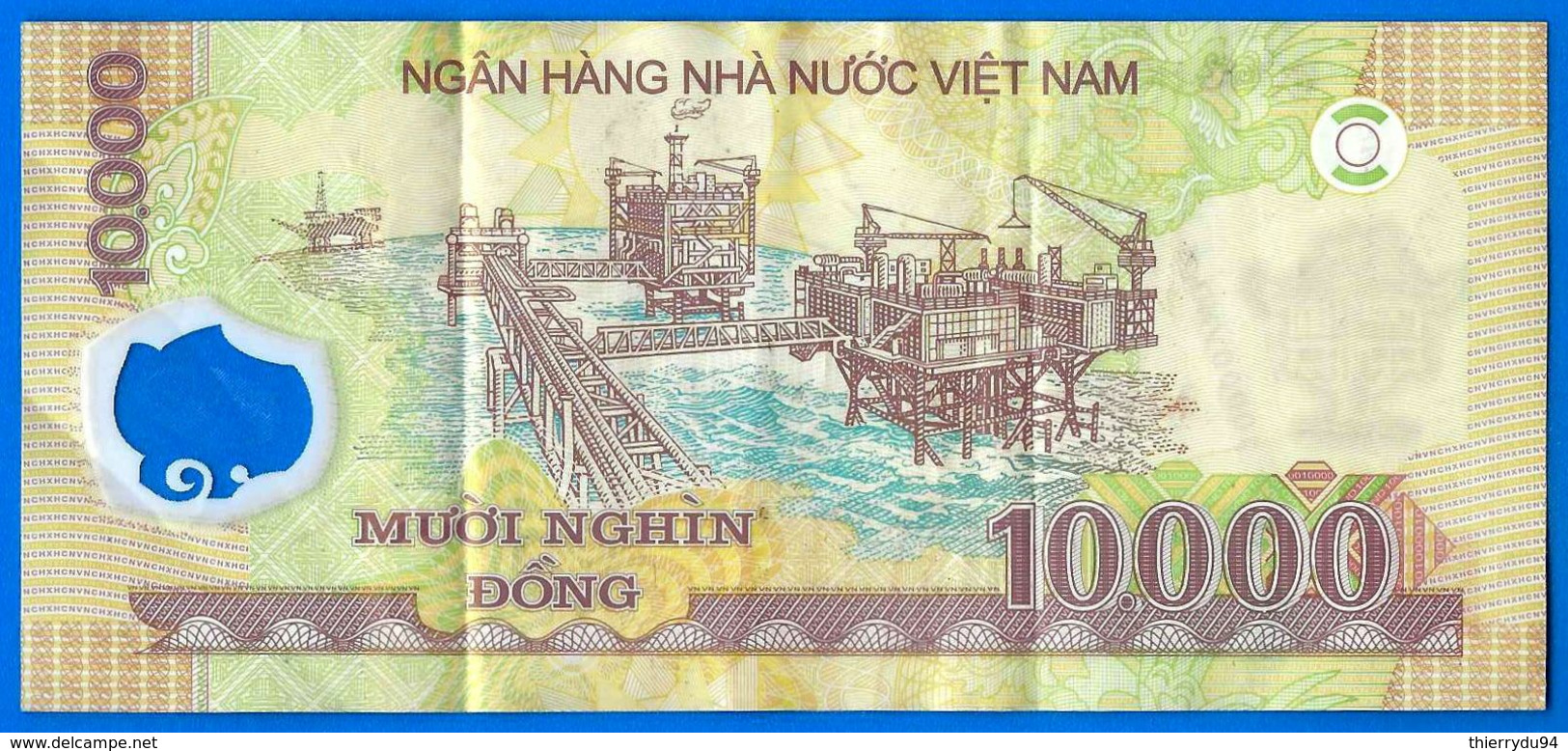 Vietnam 10000 Dong 2017 Que Prix + Port Prefixe LF 10 000 Asie Asia Billet Polymere Bitcoin Paypal OK - Vietnam