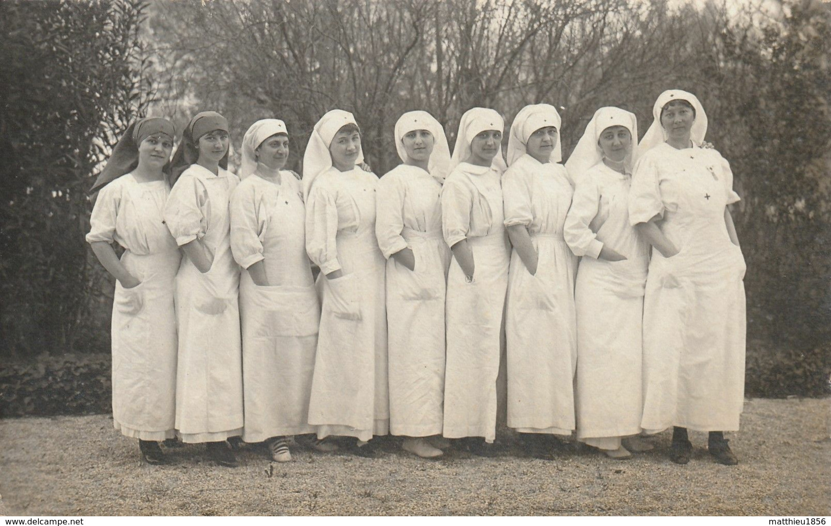 CP Photo 14-18 MARSEILLE - Infirmières à L’hôpital Saint-Giniez, Prado (A224, Ww1, Wk 1) - Castellane, Prado, Menpenti, Rouet