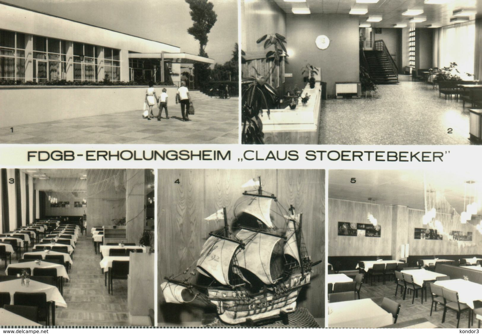 Ostseebad Zingst. FDGB Erholungsheim Claus Stoertebeker. Mehrbildkarte - Zingst