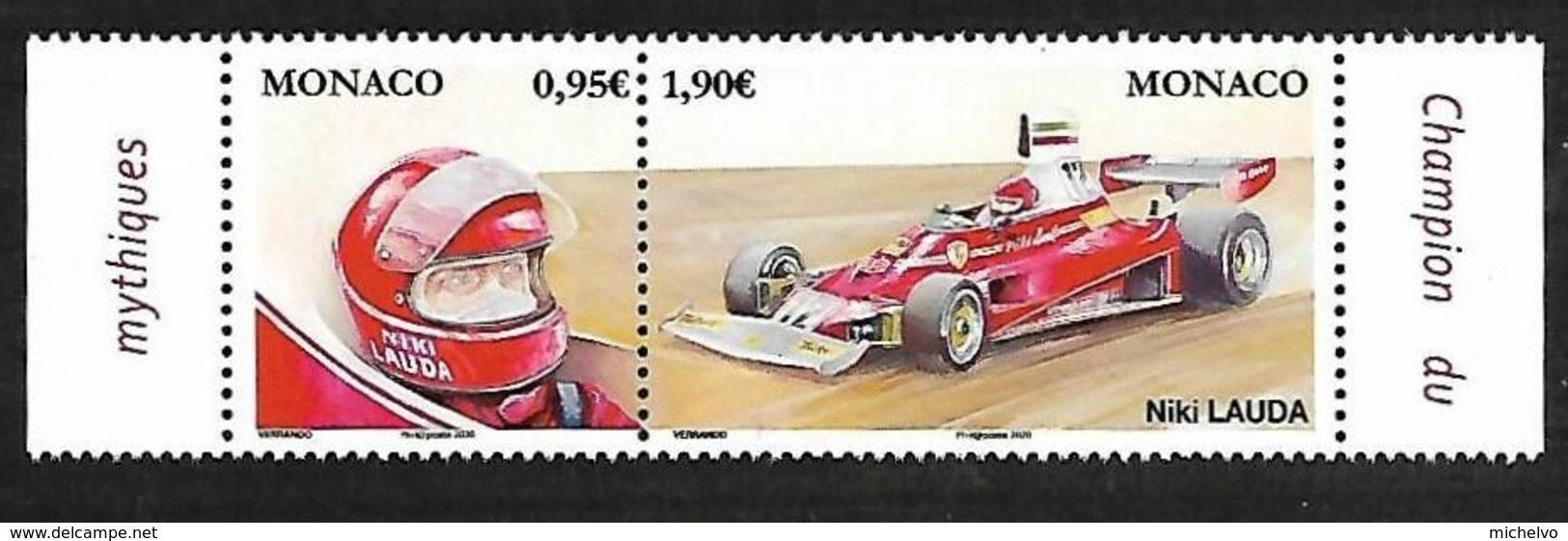 Monaco 2020 - Yv N° 3229 & 3230 ** - Niki Lauda - Unused Stamps