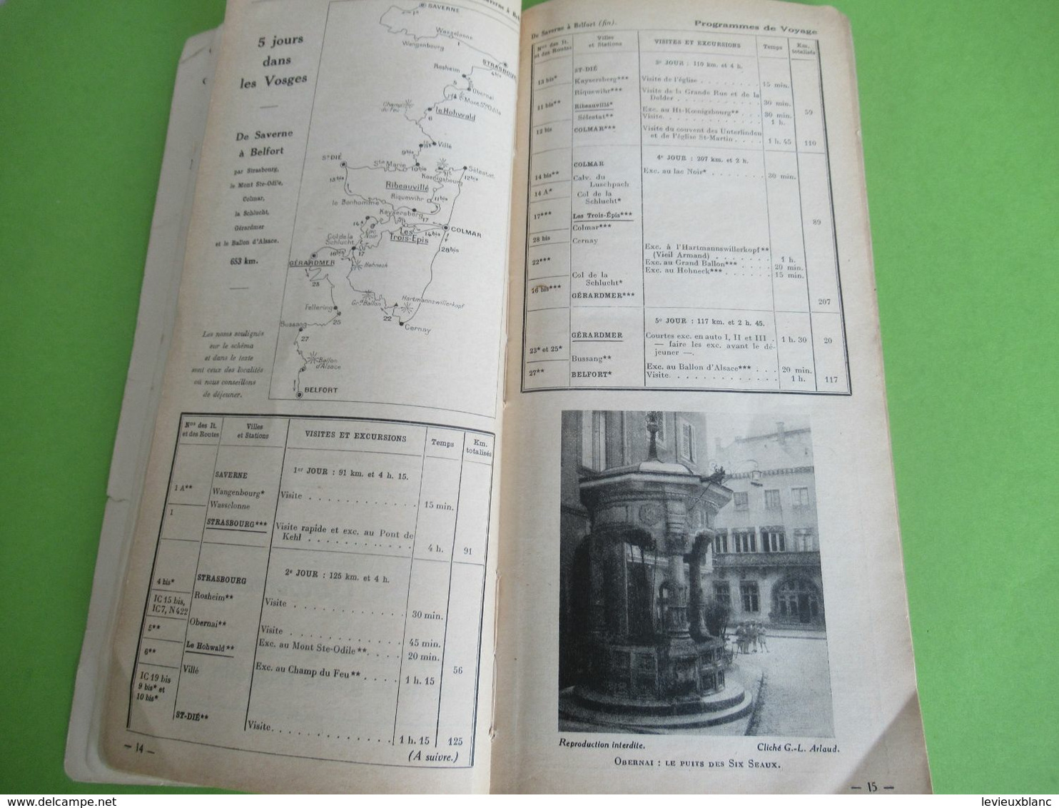 Guide régional/Pneu Michelin/ALSACE/de Strasbourg à Mulhouse/Hautes Vosges/Tourisme Michelin/1935-36      PGC410