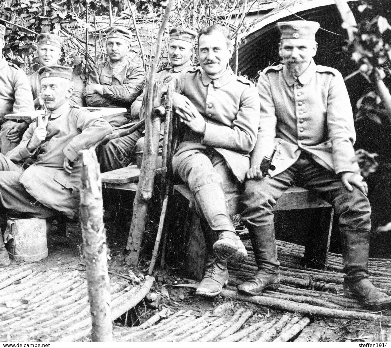 Carte Photo-55(Meuse)Verdun.Rabenwald.Höhe 304.Moirey Wald.Waldlager.Deutsche Soldaten -allemande Guerre 14-18.WWI - 1914-18