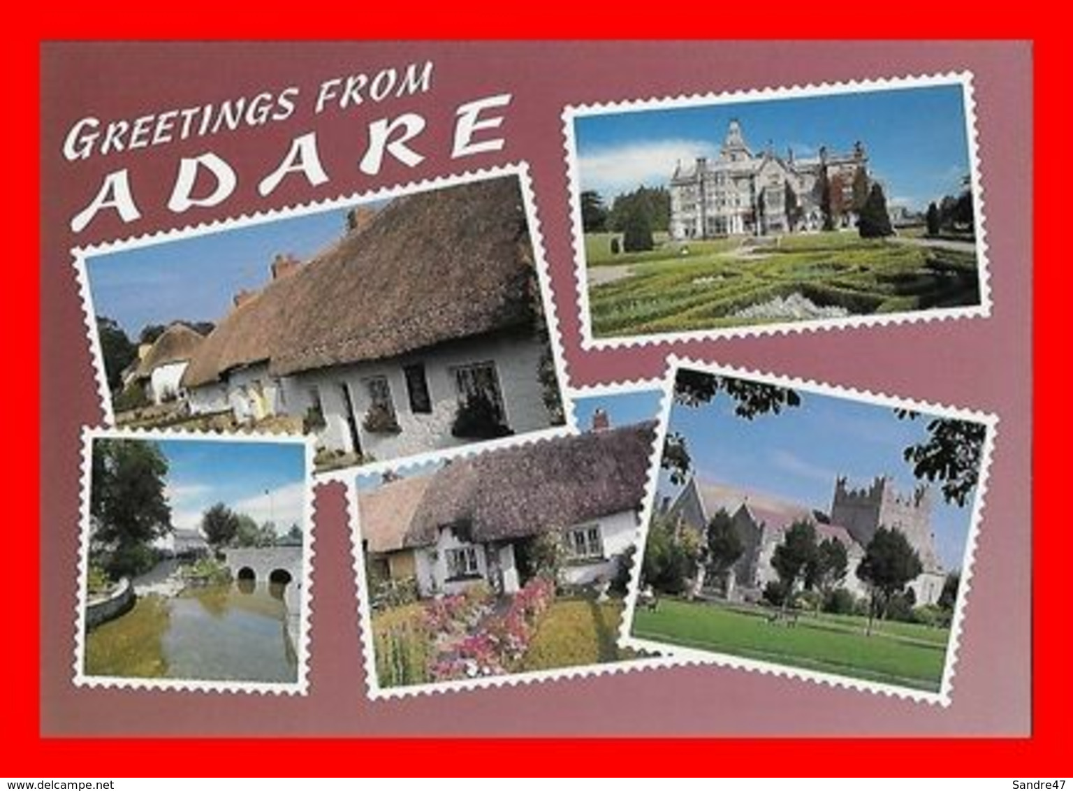 2 CPSM/gf ADARE (Ireland) Multivues / Desmond Castle..*1588 - Limerick