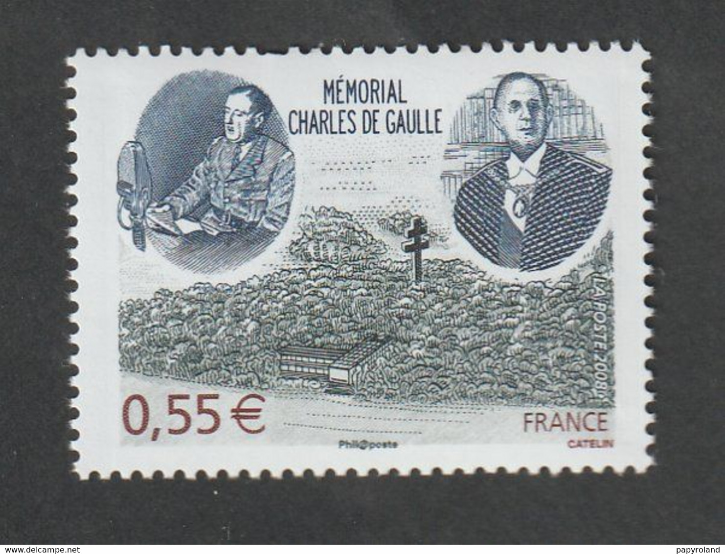 TIMBRE -  2008  -   Mémorial Charles De Gaulle à Colombey  -  N° 4243   -"portrait"          Neuf Sans Charnière - Unused Stamps