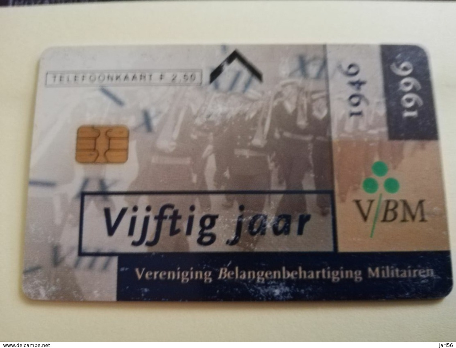 NETHERLANDS  ADVERTISING CHIPCARD HFL 2,50   CRD 275  VIJFTIG JAAR VBM VAKBOND MILITAIREN          Fine Used   ** 3209** - Privées
