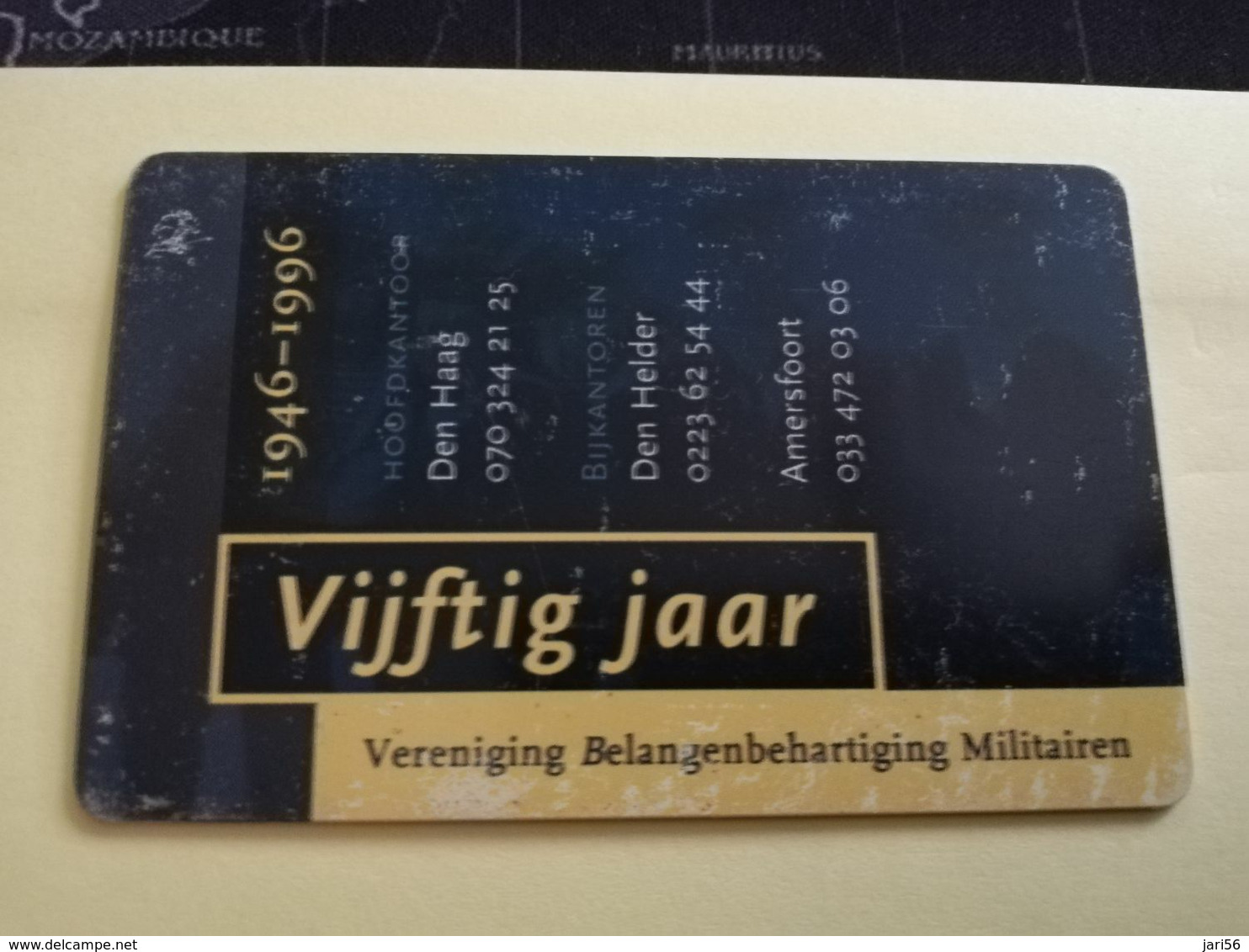 NETHERLANDS  ADVERTISING CHIPCARD HFL 2,50   CRD 275  VIJFTIG JAAR VBM VAKBOND MILITAIREN          Fine Used   ** 3209** - Privé