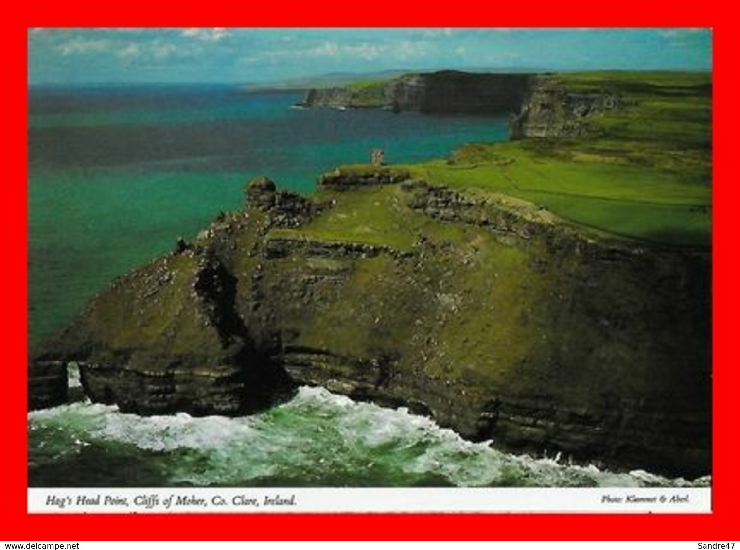 2 CPSM/gf LISCANNOR (Ireland)  Hag's Head Point, Cliffs Of Moher / O'Brien's Tower...B528 - Clare