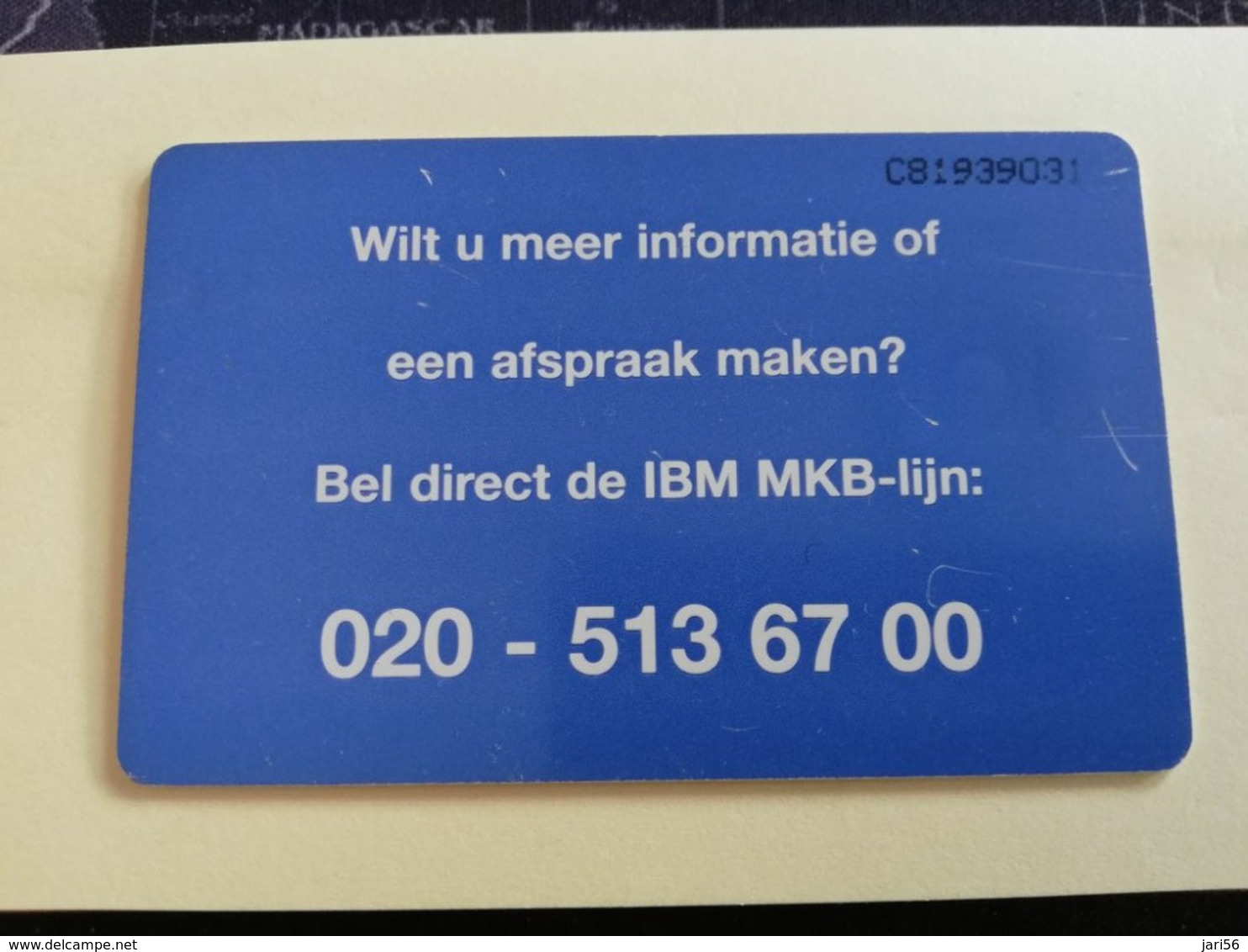 NETHERLANDS  ADVERTISING CHIPCARD HFL 2,50   CRD 542  IBM OPLOSSING           Fine Used   ** 3210** - Privé