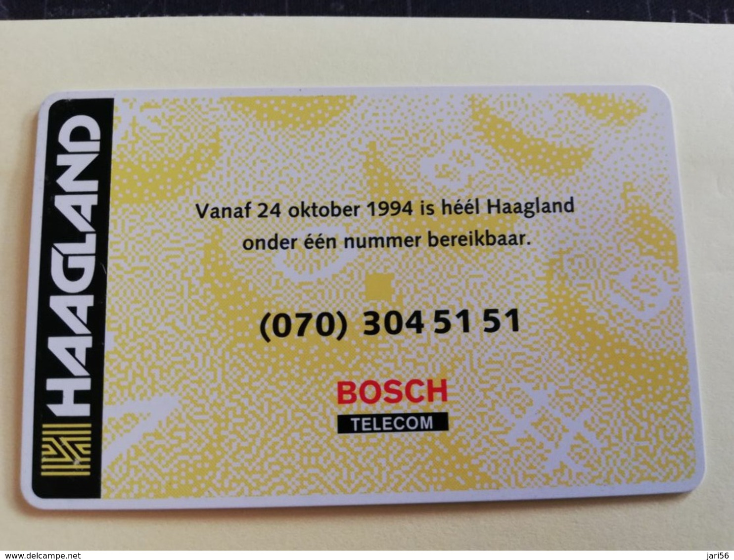 NETHERLANDS  ADVERTISING CHIPCARD HFL 2,50   CRE 045 HAAGLAND         Fine Used   ** 3217** - Privé