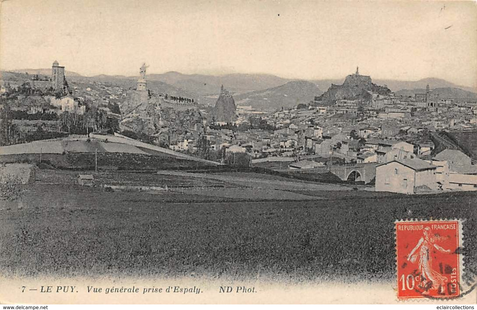 Le Puy En Velay          43       Vue Générale  Prise D'Espaly            (voir Scan) - Le Puy En Velay