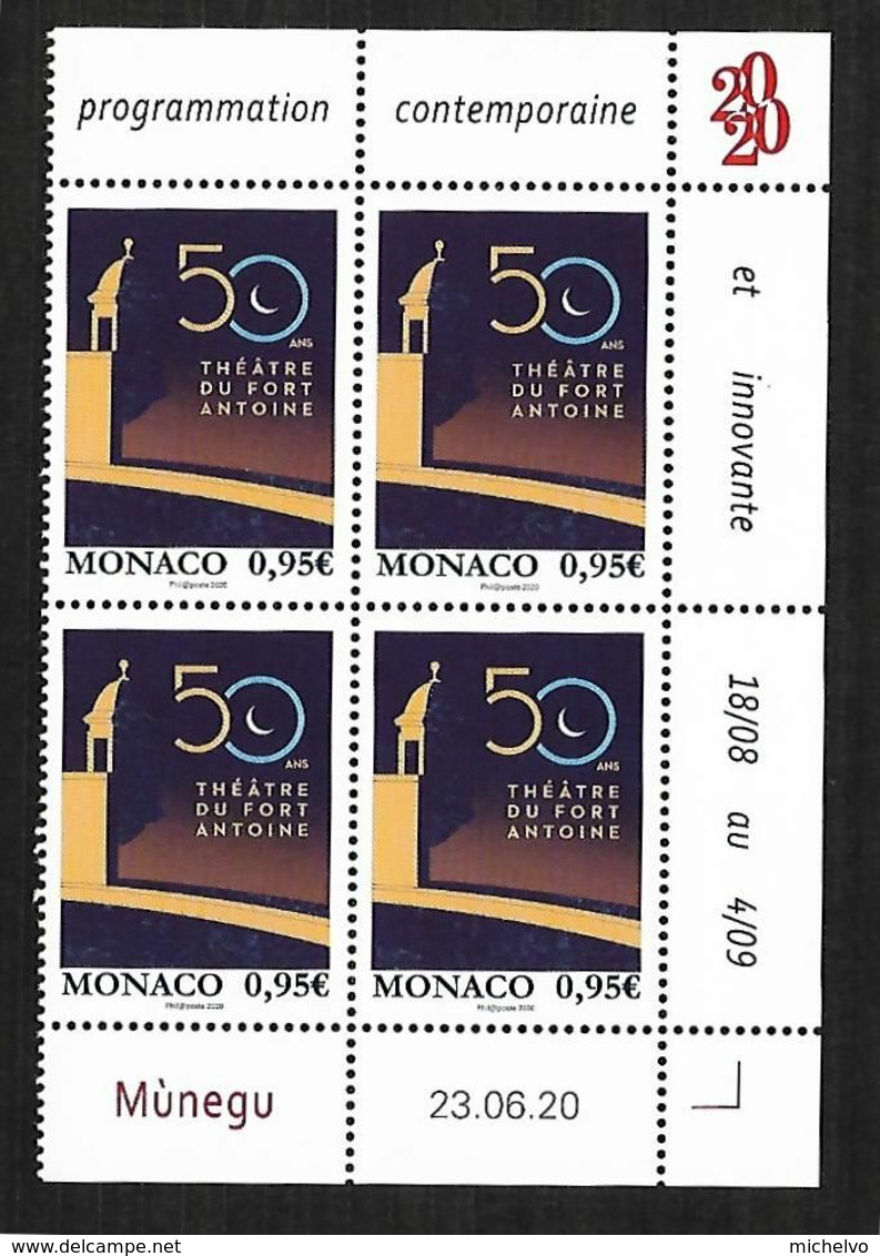Monaco 2020 - Yv N° 3244 ** - 50 Ans Théâtre Du Fort Antoine - Unused Stamps