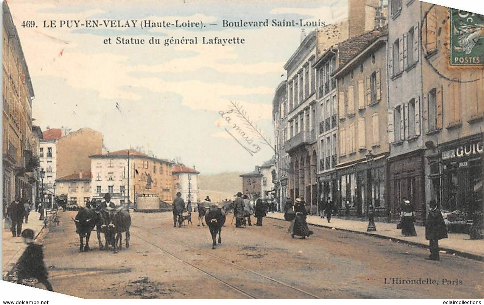 Le Puy En Velay          43      Bd St Louis.  Statue De Lafayette     (voir Scan) - Le Puy En Velay