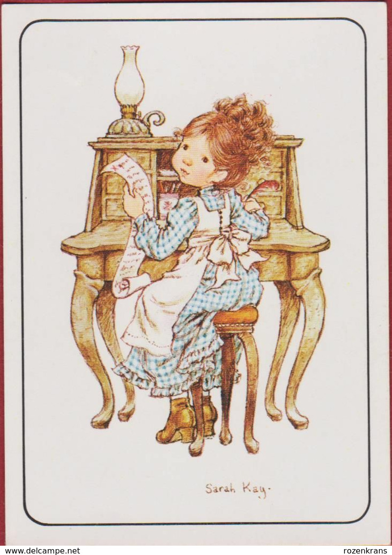 Sticker Autocollant 1980 Panini Nr. 31 - Sarah Kay Illustrator Illustrateur Vivien Kubos Enfant Girl Fille Letter - Engelse Uitgave
