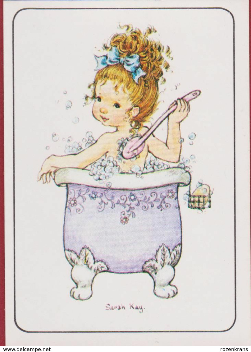 Sticker Autocollant 1980 Panini Nr. 36 - Sarah Kay Illustrator Illustrateur Vivien Kubos Enfant Girl Fille Bath Tub - English Edition