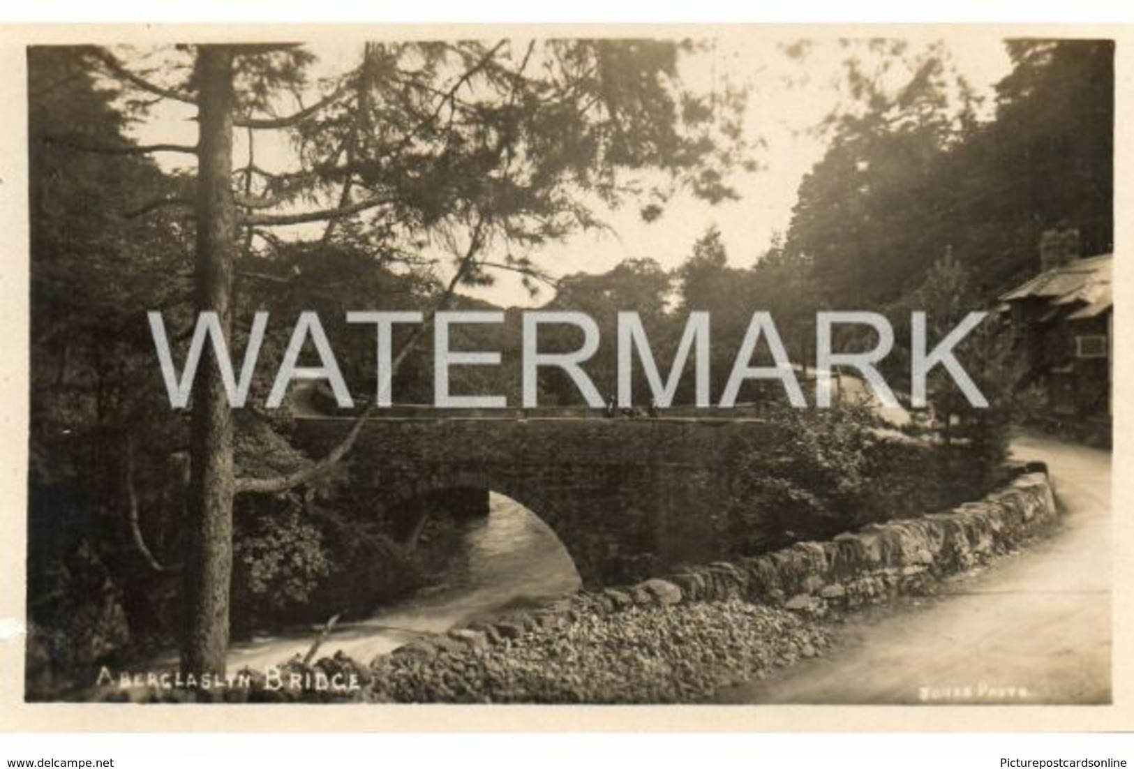 ABERGLASLYN BRIDGE OLD R/P POSTCARD WALES - Caernarvonshire