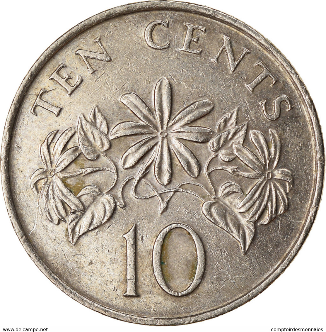 Monnaie, Singapour, 10 Cents, 1985, British Royal Mint, TTB+, Copper-nickel - Singapore